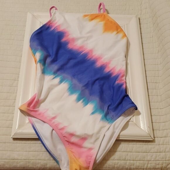 NWT Decree tie dyed one piece swimsuit size Medium - Picture 2 of 9